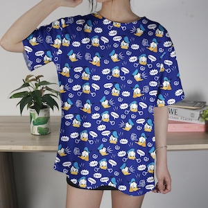 Grappig Donald Duck-T-shirt, cartoon Angry Duck-T-shirt, 3D-geprint unisex grafisch shirt cadeau