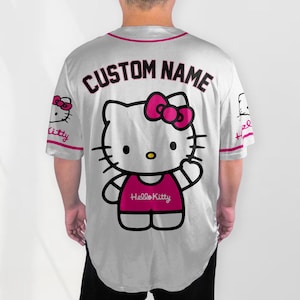 Camiseta de béisbol personalizada de Hello Kitty. Camiseta de béisbol de Hello Kitty con nombre personalizado. Camiseta de Hello Kitty para amantes de Hello Kitty. Camiseta de Hello Kitty. Regalos. imagen 11