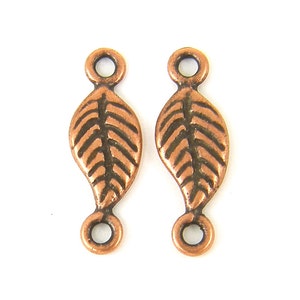 Antique Copper Leaf Link Small Leaf Jewelry Connector Leaf Earring Dangle Findings JBB Jewelry Components |CO1-2|2 XS