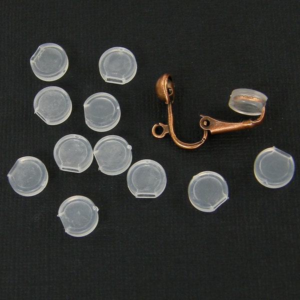 24 Pcs Cushion Pad for Clip on Earrings, Rounded Comfort Cushion Clip Earring Findings |LG6-12|24