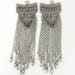 Long Fringe Chain Tassel Earring Findings Antique Siver Beaded Jewelry Component |S8-13|2