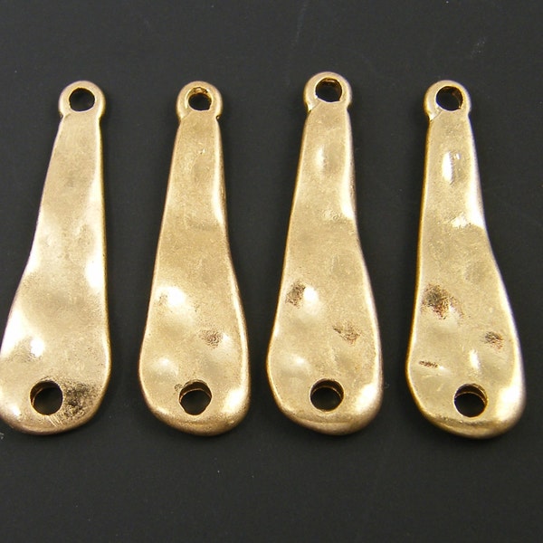 Gold Hammered Tapered Jewelry Connector Earring Finding Bracelet Necklace Link Component |G19-16|4