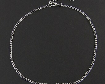 Silver Divided Chain, Two Piece Silver Necklace Chain, Two Segment Split Chain with Extender for Pendants with Two Loops on Top |S11-2|1