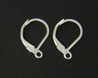 12 Pcs Silver Leverback Earring Findings Lever Back Earring Components |S24-6|12