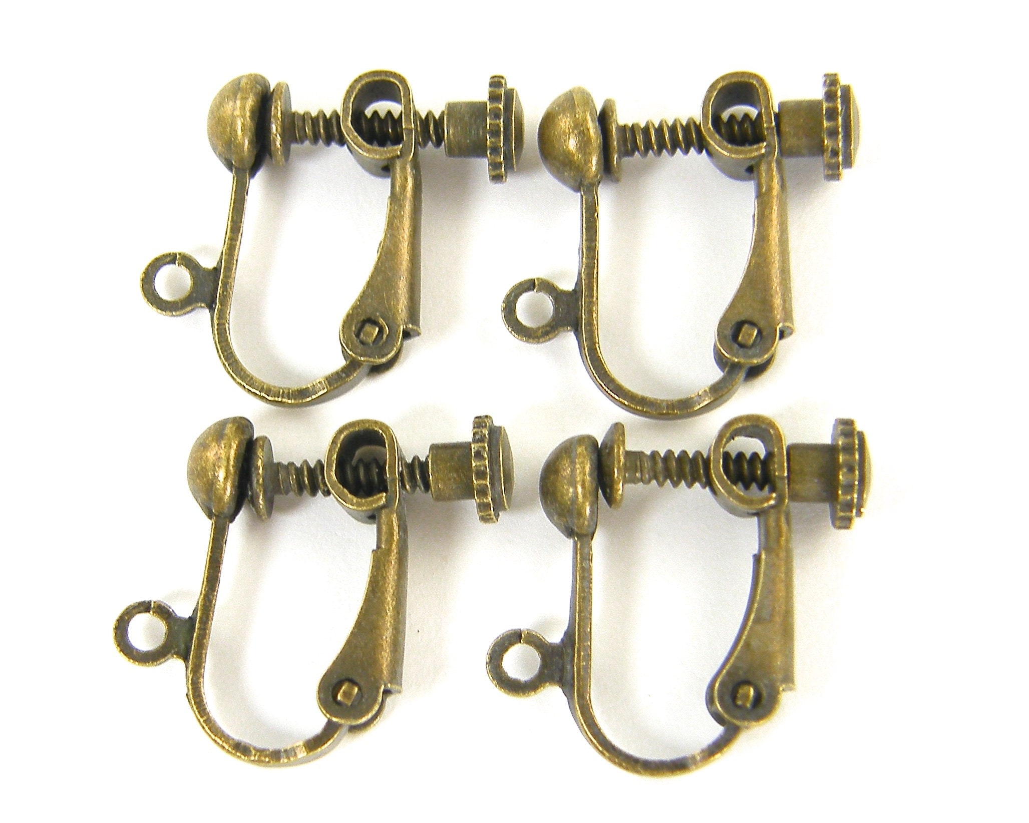 Wholesale Brass Screw On Clip-on Earring Dangling Charms Pendants Setting  Findings 
