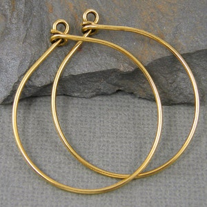 Large Antique Gold Hoop Earring Finding Wire Earring Components 16 Gauge |NU4-4|2 XN