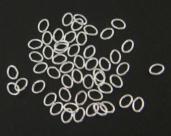 300 Pcs 3mm x 4mm x .5mm Silver Oval Jump Rings 22 Gauge, Silver Connector, Bulk Silver Open Jump Rings, Jewelry Making Supplies |LG12-5|300