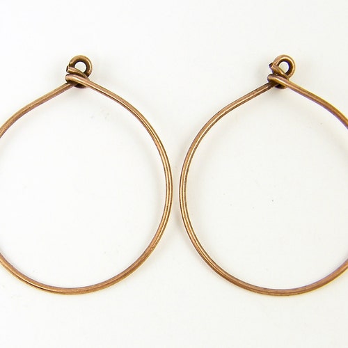 Large Antique Gold Hoop Earring Finding Wire Earring Etsy