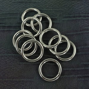 Thick 10 Pcs 15 x 2mm Strong Heavy Duty Stainless Steel Round Jump Rings, 15mm OD |LG2-8|10