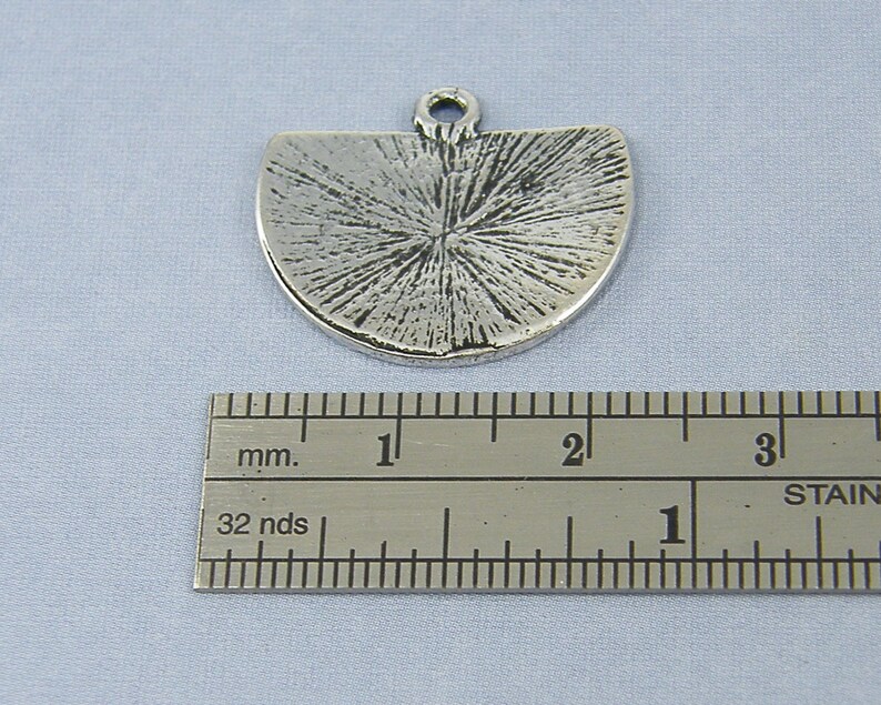 S3-10|2 Silver Tribal Half Circle Earring Findings Antique Silver Geometric Half Moon Earring Dangles Boho Gypsy Jewelry Component