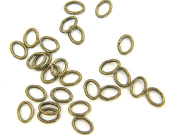 300 Pcs 3mm x 4mm Antique Brass Oval Jump Rings, 3x4mm Bronze Connector, Bulk Brass Open Jump Rings, Jewelry Making Supplies |AN6-13|300