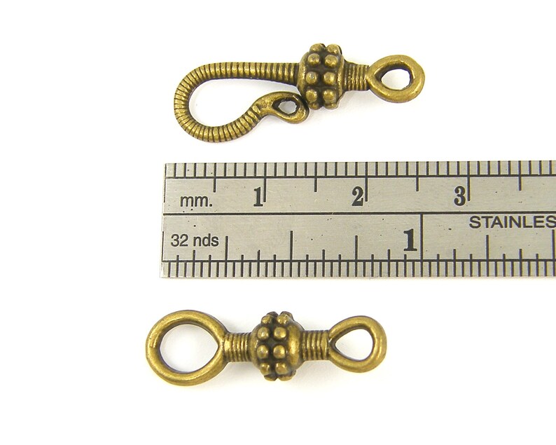 Antique Brass Hook and Eye Clasp Granulated Tribal Jewelry Etsy