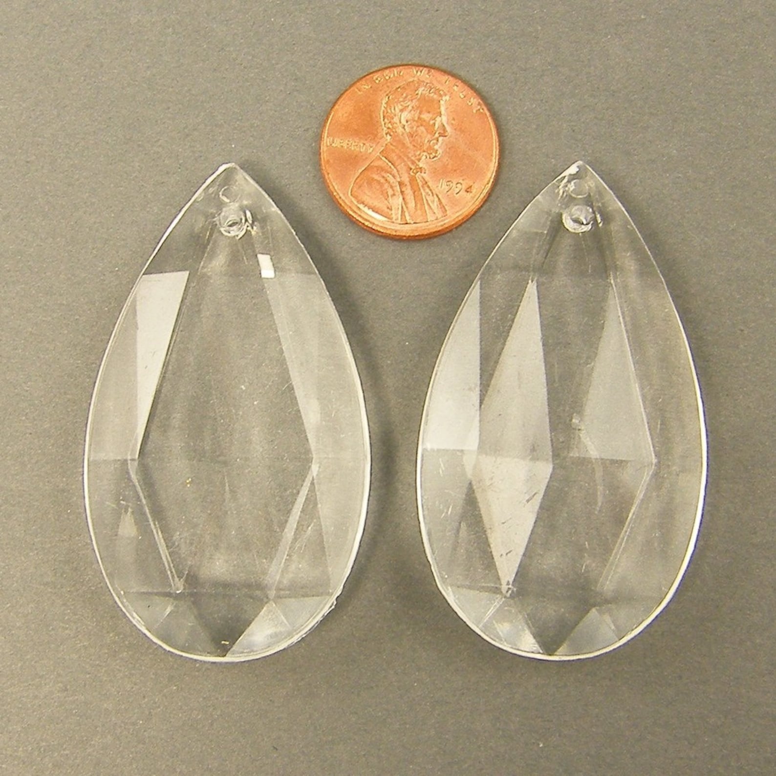 Clear Bead Large Teardrop Bead Faceted Acrylic Teardrop Bead Etsy