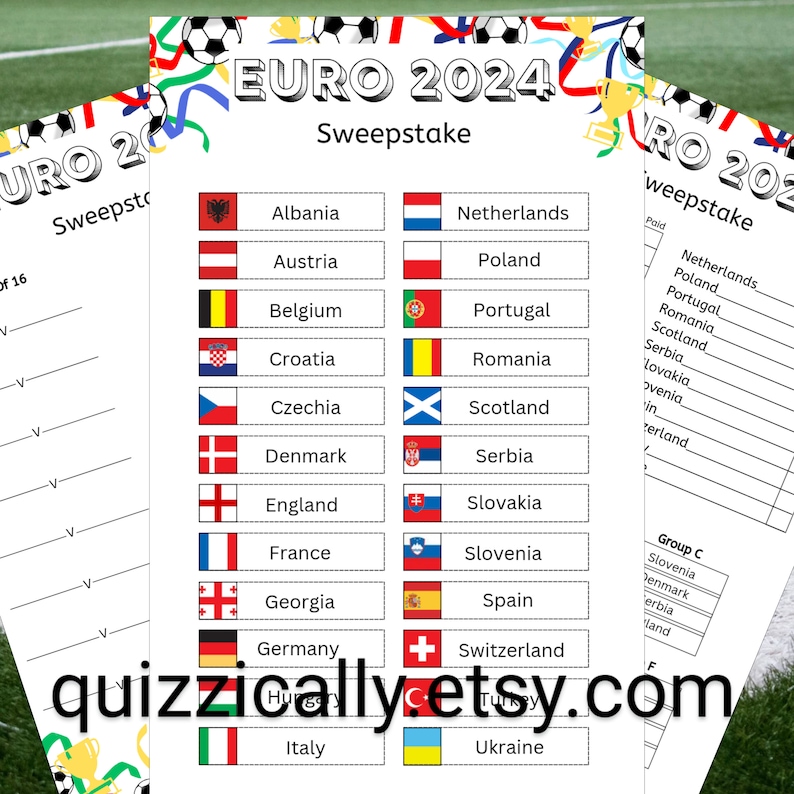 Euro 2024 Sweepstake Download, Low Ink Usage, Euro 24 Sweepstake