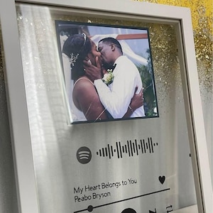 Marco de fotos de Spotify: regalo de aniversario para parejas con código de canción personalizado