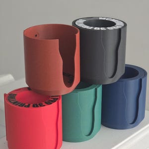Zuca Cart Cup Holder| Disc Golf Drink Mount w/ Universal Insert| 3D Printed in Carbon Fiber PETG, PETG, or PLA| Fits Most Bottle & Can Sizes
