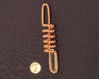5” copper tensor Taurus wand with quartz crystal tip