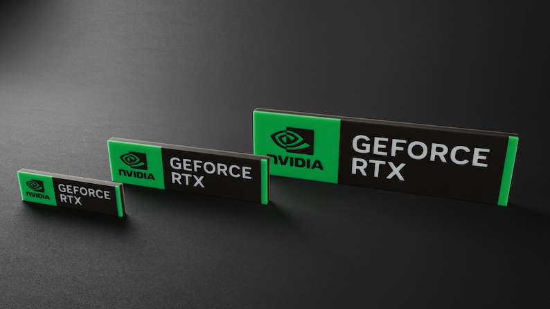 NVIDIA RTX Logo Gaming PC 3D Printed Logo Display Sign unofficial ...