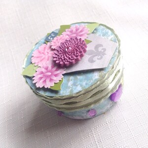 Personalized Engagement Ring Box | Wedding Rings Holder | French Flower Bouquet & Fleur-de-lis Jewelry Box | Romantic Proposal Gift