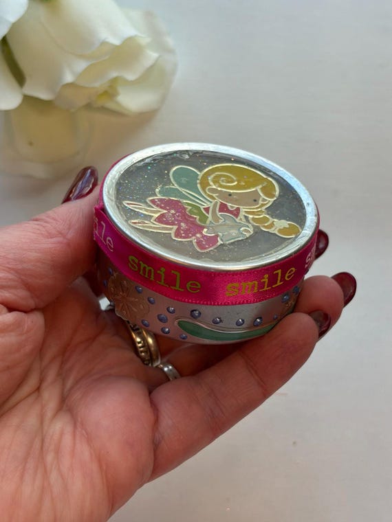 Tiny Fairy Tooth Fairy Box | Personalized Mini Smile Trinket Tin | Small Girls Keepsake Gift