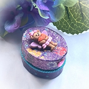 Caja personalizada de osito de peluche para el Hada de los Dientes: un recuerdo mágico