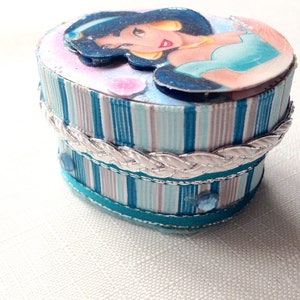 Princess Jasmine Tooth Fairy Box | Princess Jasmine Personalized Sparkly Trinket Storage