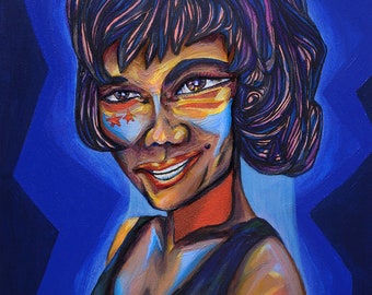 Etta James • Kimikaa Original Acrylic Painting, Jazz Series, Musician Portrait, Woman Portrait