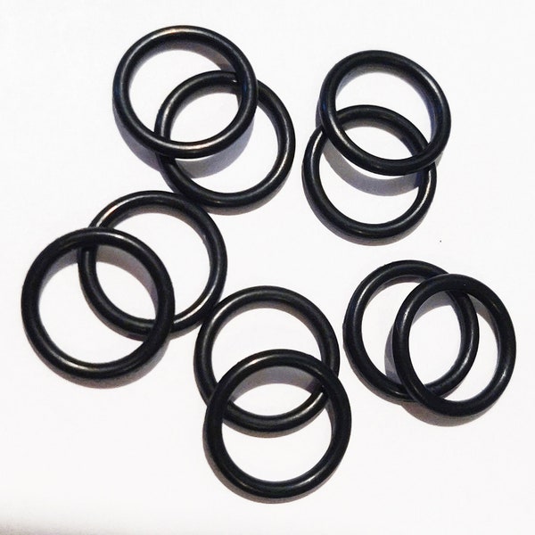 5 Pairs of replacement O-rings black for plugs, gauged jewelry 8g 6g 4g 2g 0g 00g