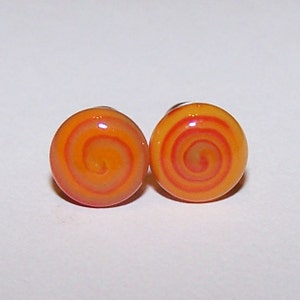 4 gauge sunny swirl glass plugs single flared pair with o rings (610)