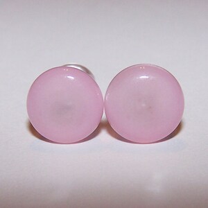 0 Gauge Pink Glass Plugs Single Flared Flameworked Borosilicate Pair with O-Rings Made in MN (597)