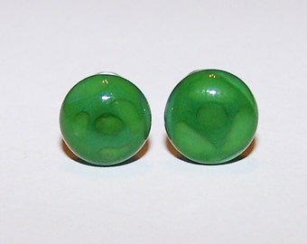4 Gauge grüne Glas Plugs: Single Flare