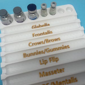 Bandeja para jeringas/viales de Botox para profesionales de la estética, organizador de inyecciones para esteticistas, bandeja para inyectores de enfermeras en clínicas dermatológicas.