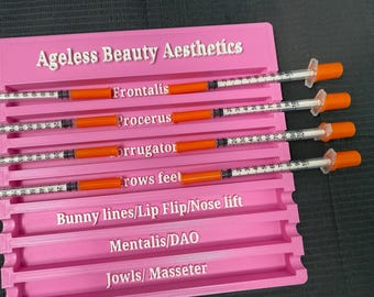 CUSTOMIZED Aesthetic Practitioner Syringe Tray, Aestheticians Injection Organizer  Nurse Injector Dermatology Clinic Tray