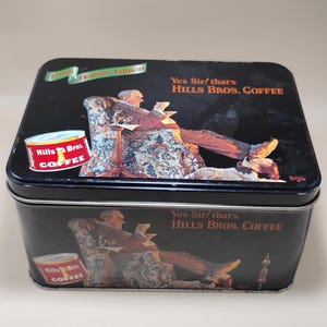 Hills Bros. coffee tin