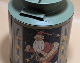 Santa milk can tin