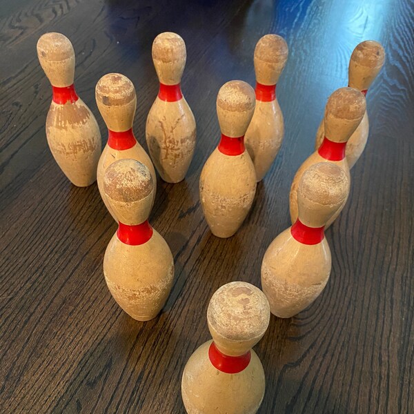 Wooden Bowling Pin Etsy