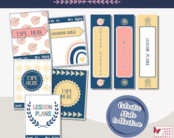 Binder Covers + Spines | Editable | Printable | Back to School | Matching Classroom Display