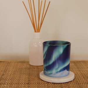 Northern Lights Tealight Candle Holder | Aurora Borealis Candle | Northern Lights Gift | Northern Lights Art | Iceland | Handmade