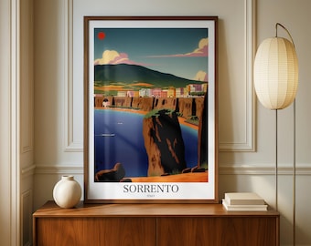 Sorrent | Retro Reise-Druck | Mid Century Plakatkunst
