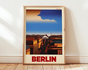 Berlin Travel Poster | Unter den Linden | Brandenburg Gate Art Print