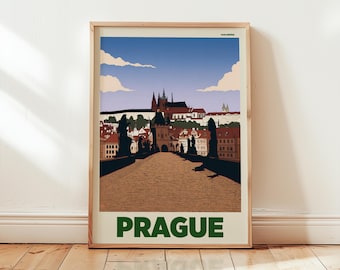 PRAGUE | Travel Poster | Karlsbrücke Bridge Print