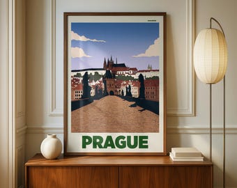 PRAG | Reise Poster | Karlsbrücke Brücke Druck