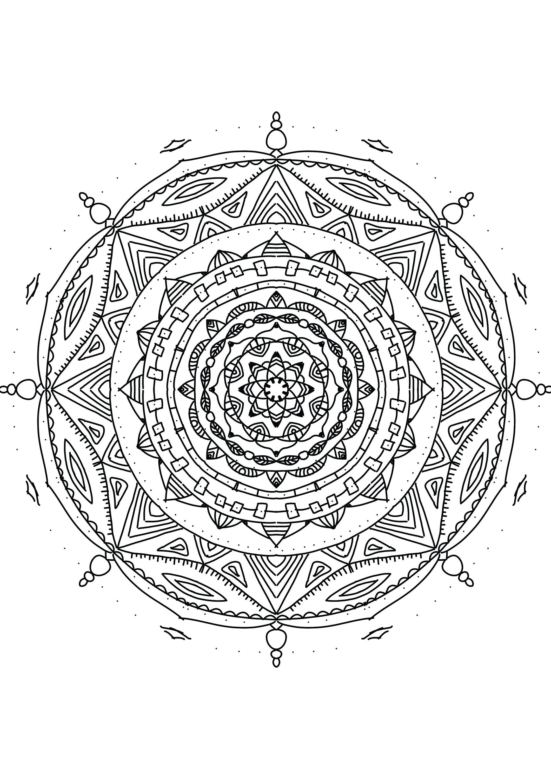 5 printable mandalas for adult coloring etsy