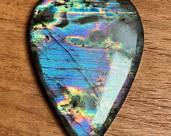 Vibrant Purple Rainbow Teardrop Cabochon 45x30mm 54.7ct ~ Fast, low-cost U.S. Shipping