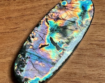 Large Oval Rainbow Labradorite Cabochon 59x24mm 93.6ct ~ Fast, FREE U.S. Shipping