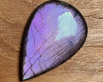 Purple Labradorite Teardrop Cabochon 39x26mm 46.6ct ~ Fast, FREE U.S. Shipping