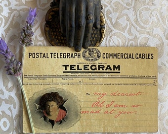 Vintage Telegram Postcard
