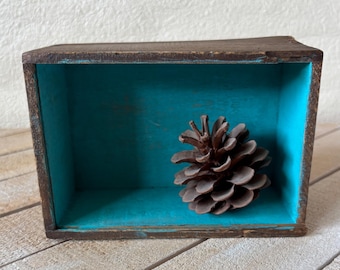 Caja de madera rústica vintage