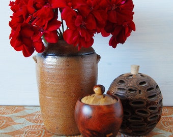 Brown Stoneware Pottery Vase