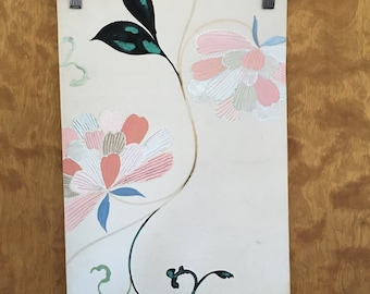 Patrón de kimono japonés pintado a mano